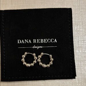 Dana Rebecca poppy Rae pebble white gold Hoop Earrings